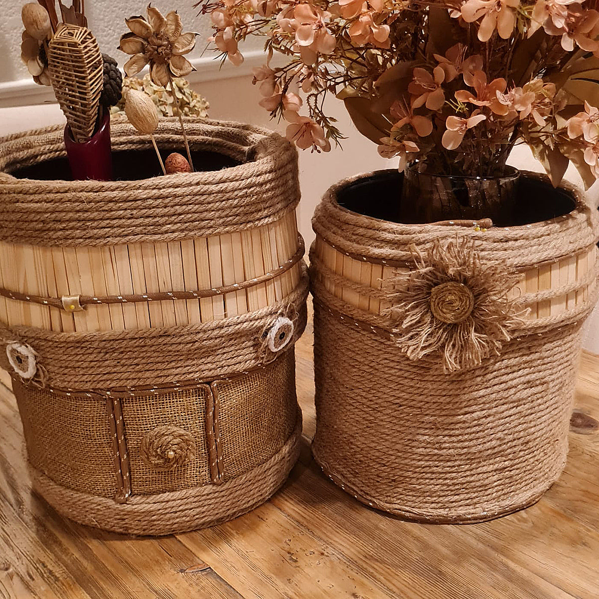 AFE MEDIUM AND BIG POT PLANT HOLDER BASKETS COMBO