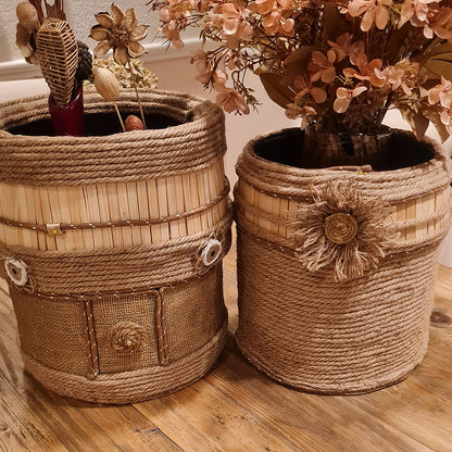 AFE MEDIUM AND BIG POT PLANT HOLDER BASKETS COMBO