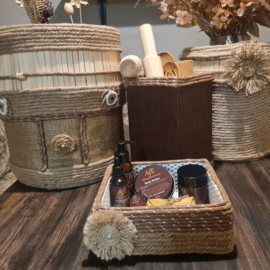 AFE MEDIUM AND BIG POT PLANT BASKETS, UTENSILS HOLDER, AND COSMETICS ORGANISER COMBO