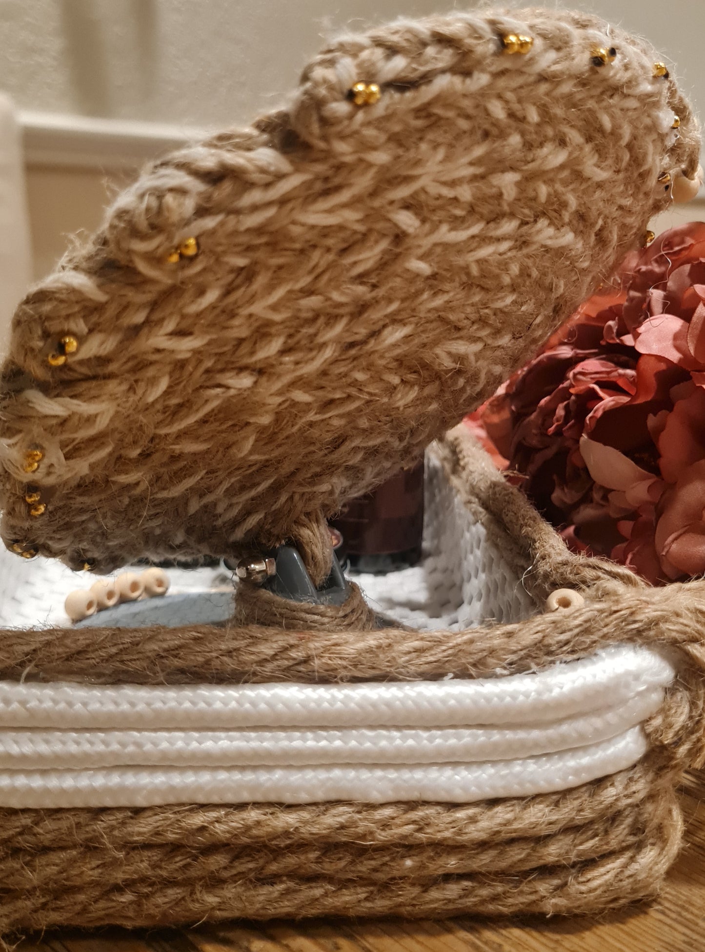 RUSTIC ROPE & BAMBOO MIRROR